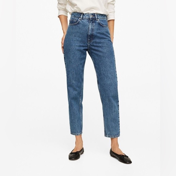 NEW Mango High Rise Mom Jeans Women Size 8 - Picture 1 of 9